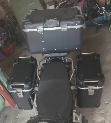 Baú para Moto de Alumínio Scam 