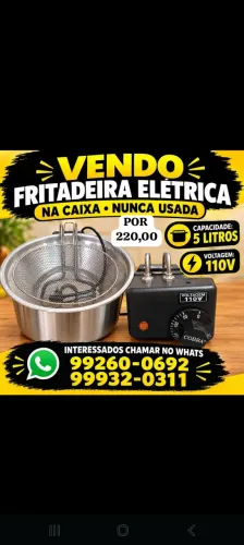 VENDO FRITADEIRA ELÉTROCA DE T LITRIS 110 WATTS