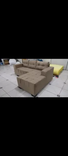 Sofá chaise 3 lugares+ puff de brinde entrega grátis ? pronta entrega