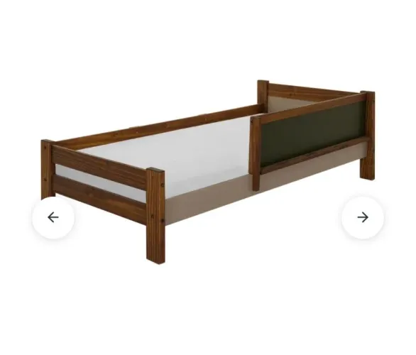 Cama infantil tokstok musgo/caramelo madeira montessoriana