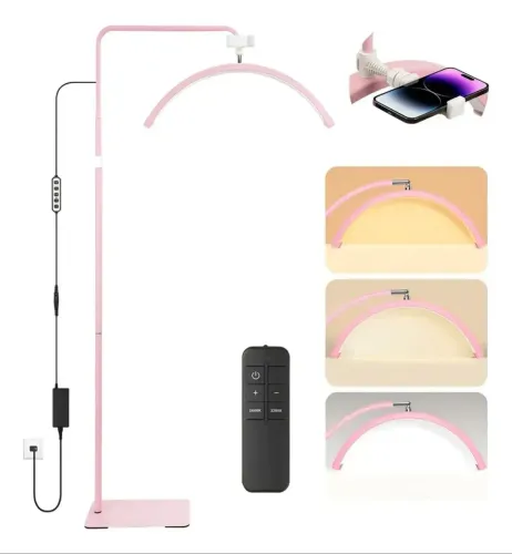 Luminária Led meia lua com suporte para salão e estética
