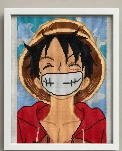 Anime em ponto cruz / quadros personalizados