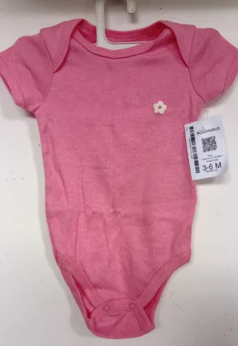 Body Rosa/ 3-6 meses ( novo com etiqueta)