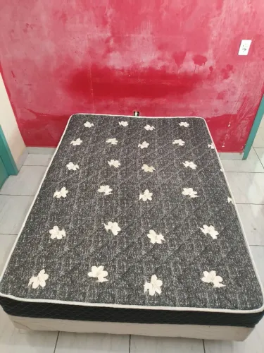 Cama Box Casal + Colchão D40 Ortopédico Portal 24cm - Firme, Ótimo Estado
