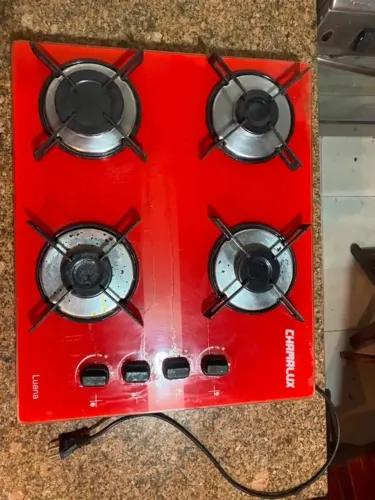 Cooktop Vermelho 4 bocas