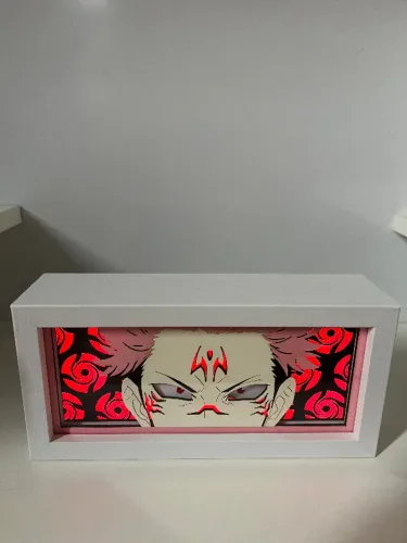 Luminária Anime 3d Light Box Jujutsu Kaisen Ryomen Sukuna