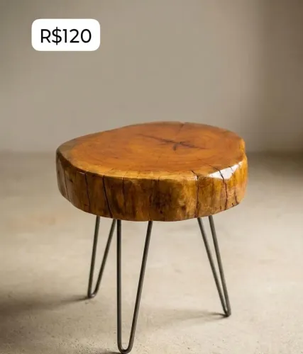 Mesinha de apoio rústica jaqueira ( móveis orgânico)
