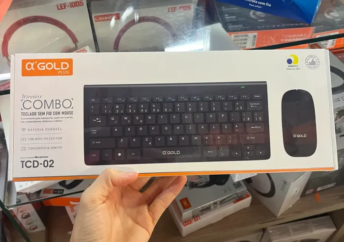 Kit Teclado e Mouse Sem Fio Slim  - Bluetooth para PC e Notebook