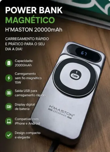 Carregador Portátil H'Maston Novo