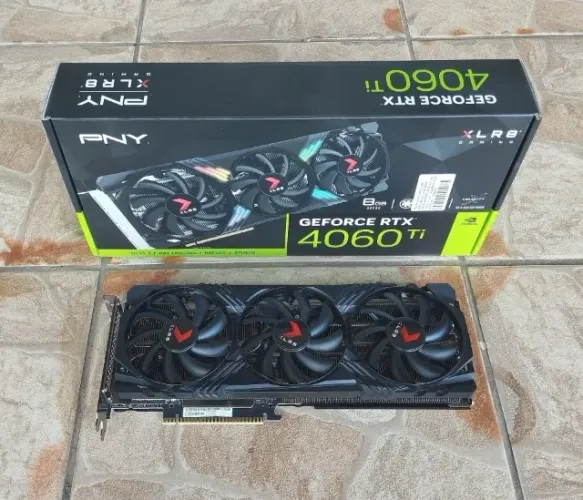 Placa de Vídeo PNY RTX 4060 TI 8GB XLR8 Gaming Verto Epic-X RGB