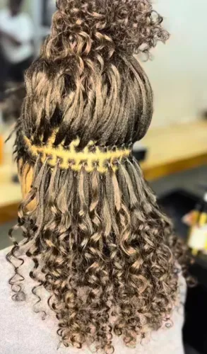 Aplicação mega hair queratina