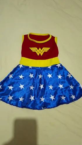 vestido de fantasia infantil da Mulher-Maravilha<br>Mulher maravilha