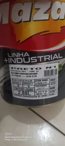 tinta p.u na cor preta lacrada nova 