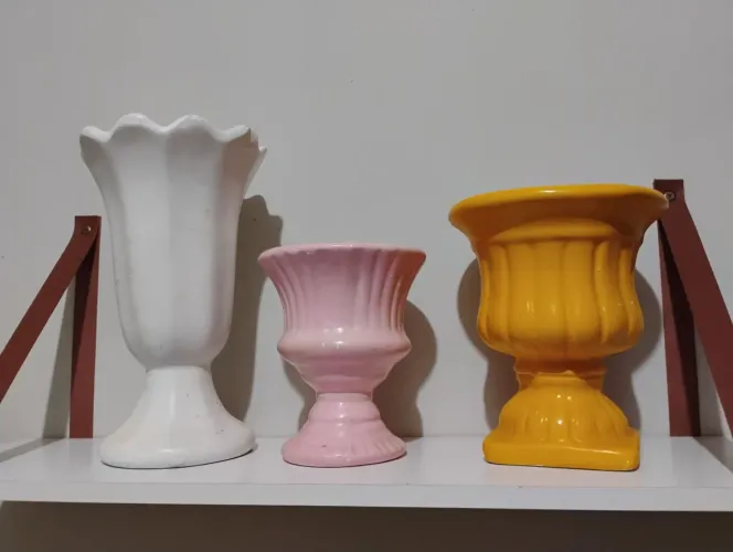 Vasos decorativos para festas em gesso
