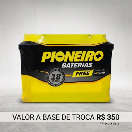 Bateria 60 amperes Pioneiro Nova valor a base de troca