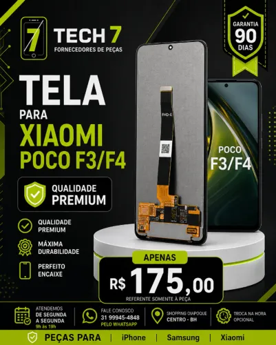 Tela Xiaomi POCO F3-F4 - Bom Custo-Beneficio com Garantia de 90 Dias