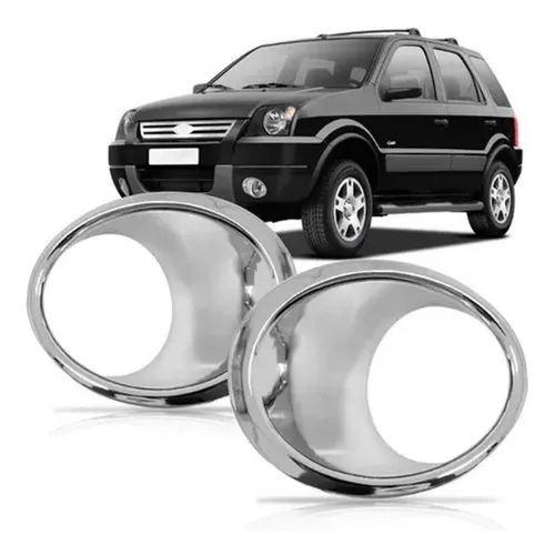 Par Aplique Auxiliar Ecosport 2003/ Cromo Espelhado