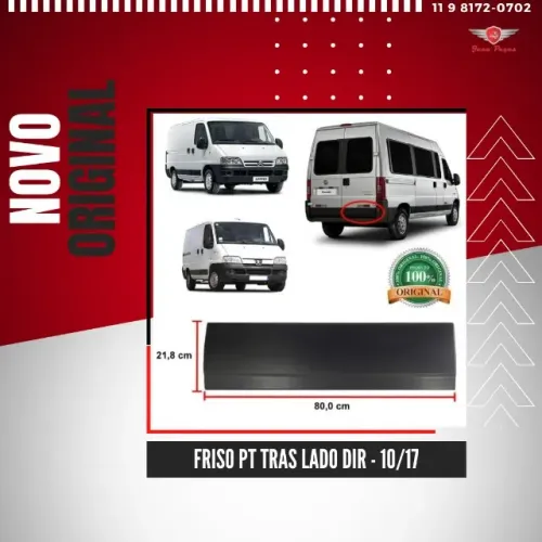 Friso porta traseira lado direito - ducato 2010 a 2017