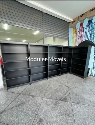 Kit 5 Estantes Prateleiras - MDF Preto