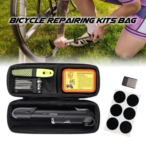 Kit Bomba Reparação Bike Bicicleta Pneu Reparo Completo