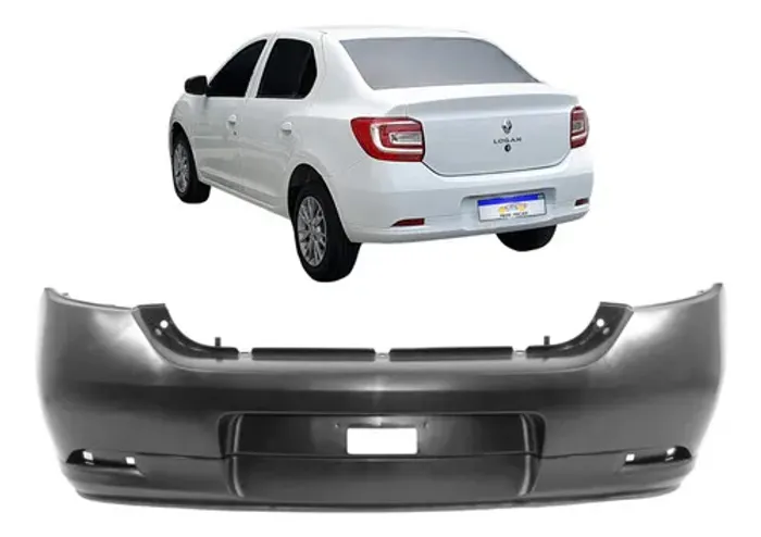 Parachoque Traseiro Renault Logan 2014 2015 2016 2017 A 2023