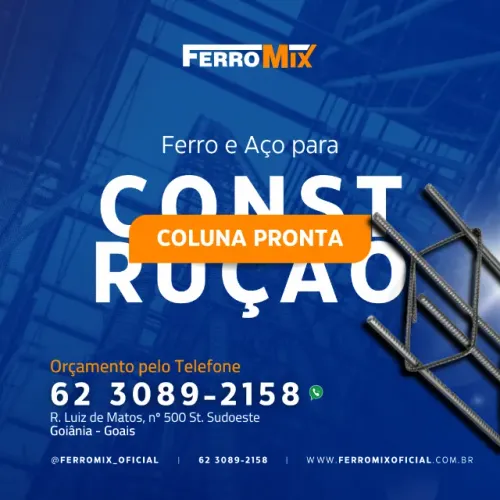 Vergalhão | Coluna | Treliça | Malha | Arame | Prego | Telha de Zinco | Metalon | U Enrije