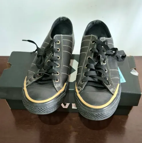 Tênis Converse All Star Couro Preto
