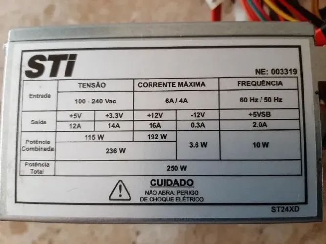 Fonte de alimentação STi