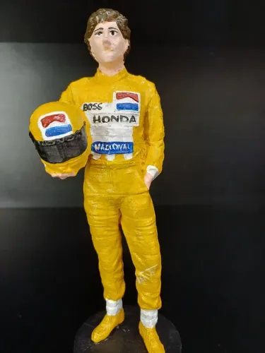 Miniatura Ayrton Senna Honda 1989 Resina 19cm