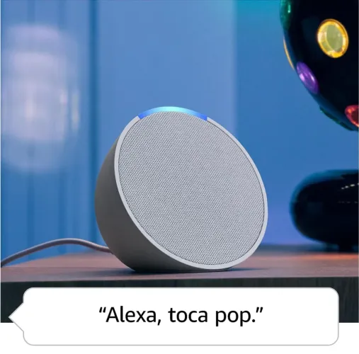 Alexa Echo Pop | Smart speaker compacto com som envolvente e Alexa