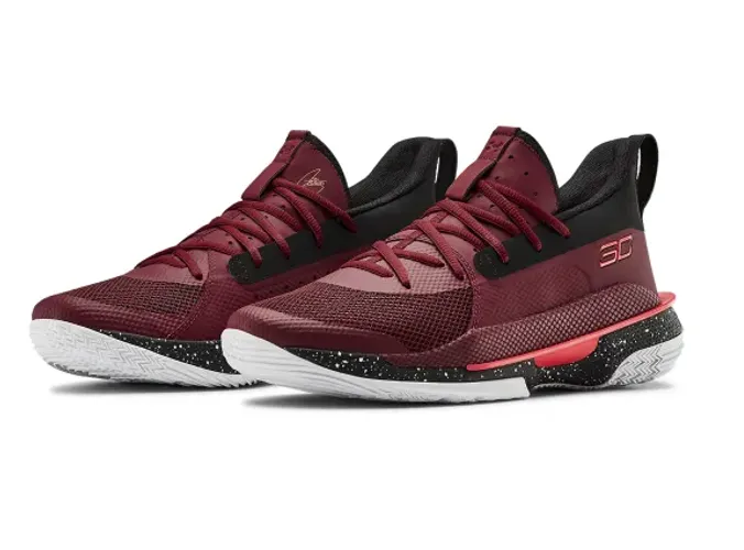 Tênis Under Armour Curry 7 - Vinho+Preto 44 BR
