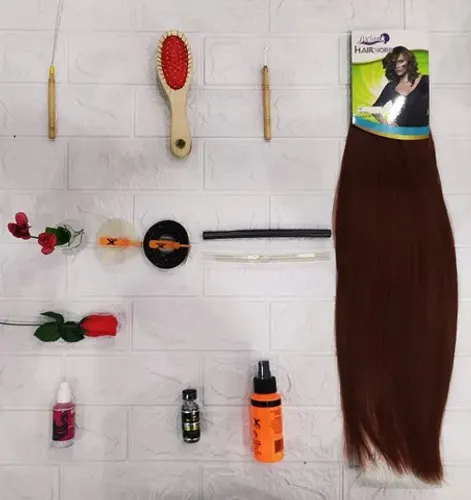 Cabelo Organico 60cm Liso 100g Na Tela Jixian - Cor ( #3 Stw-55cm )