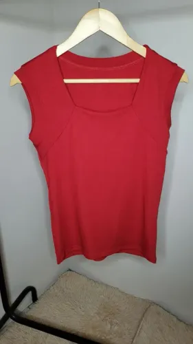 Blusa feminina ribana vermelha - G1