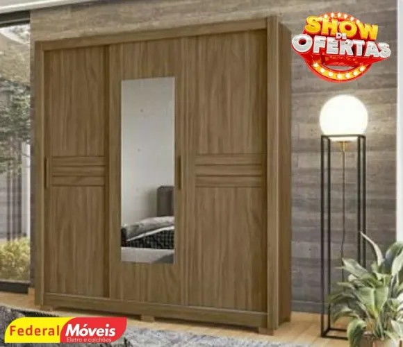 Guarda Roupa Portas de Correr Novo Ponta Entrega