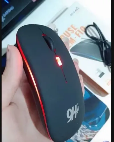 Mouse Sem Fio LED Novo