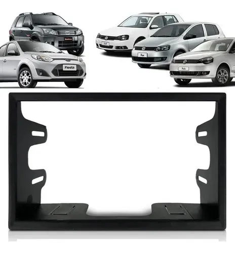 Moldura Painel 2 Din Multimidia Dvd Mp5 Golf Polo Ecosport