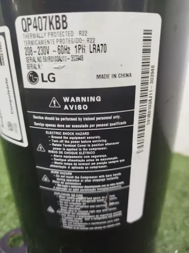 Compressor LG QP407KBB 220v 3HP R22