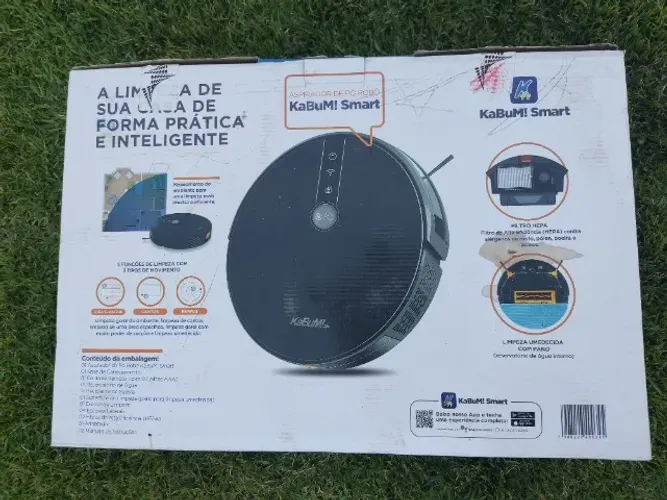 Robô Aspirador e Passa Pano KaBuM! Smart 500 - preto