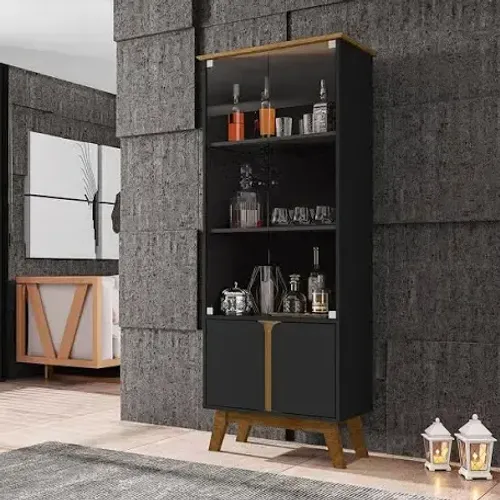 Cristaleira Para Organização Aparador 