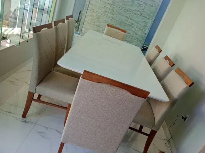 Inda mesa nova completa madeira