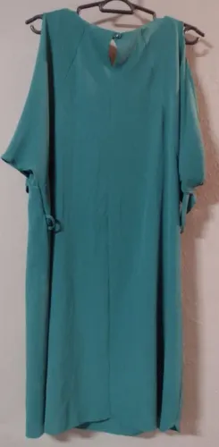 Vestido  verde- CHIFON 011 - tam G - 48 Busto 102 cm  Cintura 112 cm Comp  96 cm