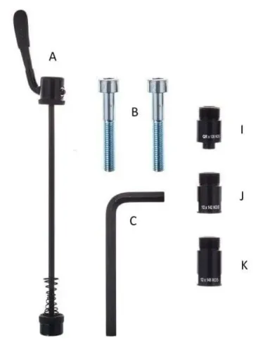 Adaptador tacx flux S Neo thru axle smart Trainer S2875
