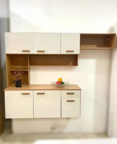 "Funcionalidade e Estilo: Cozinha Suspensa Compacta com 6 Portas, 1,80m ? Receba Já"