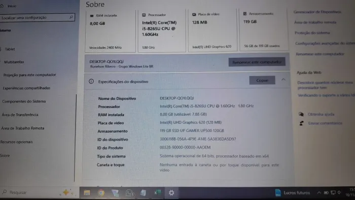 Notebook Lenovo ideaPad Prata 