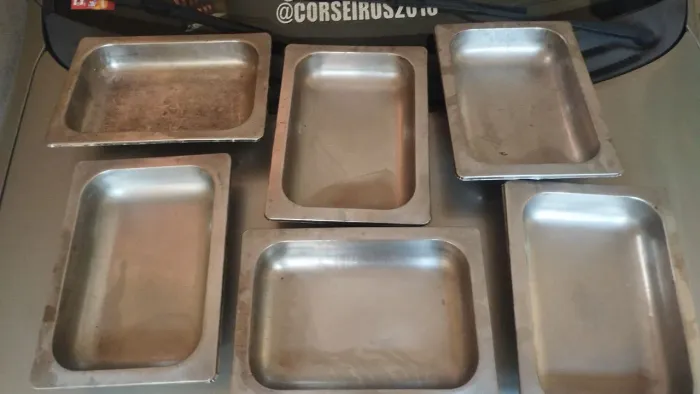 Travessas de aço inox para buffet
