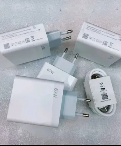 Carregador Turbo 67W de Parede + Cabo USB-C 6A - Carregamento Ultra Rápido