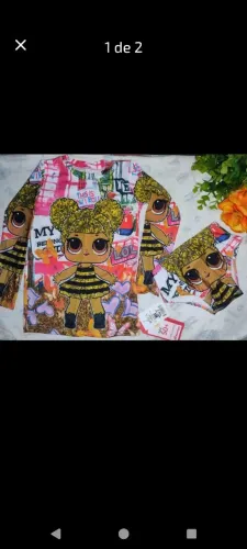 Conjunto UV 50 LOL e Barbie Manga Longa 