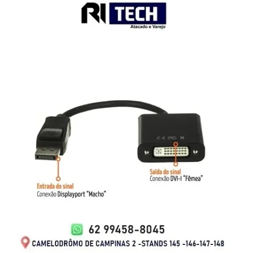 Adaptador Conversor Displayport X Dvi Digital