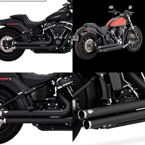 Escapamento Vince & Hines Softail 1986 a 2017 Bigshot Black modelo 47339