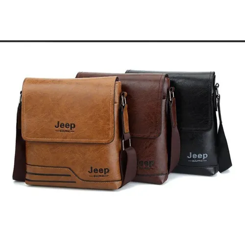 Bolsa Transversal Unissex Jeep importada/Original/100% Couro/Shoulder Bag